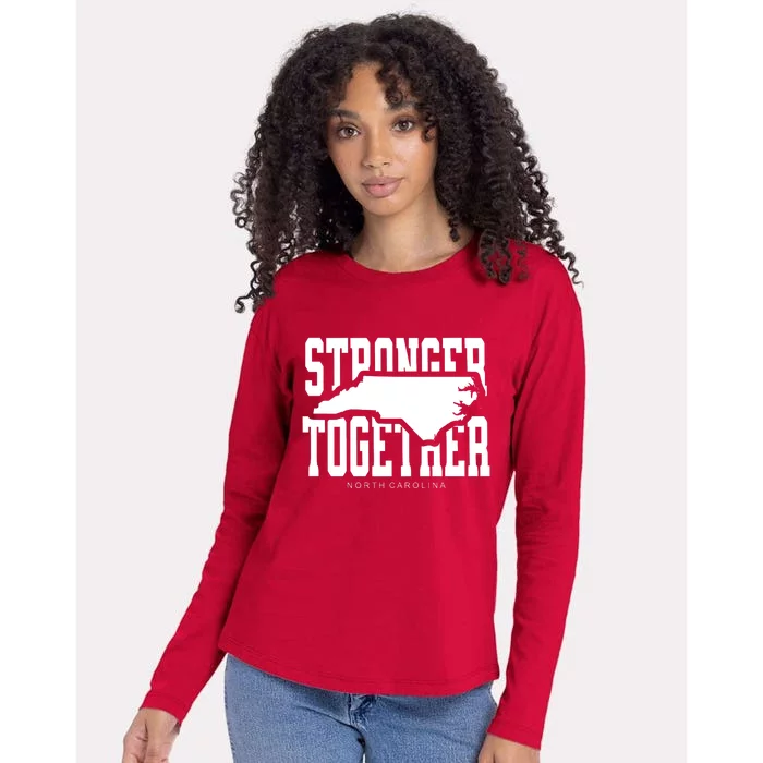 North Carolina Stronger Together Hurricane Helene Map Womens Cotton Relaxed Long Sleeve T-Shirt