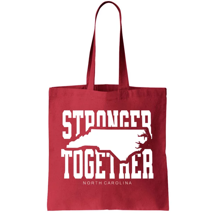 North Carolina Stronger Together Hurricane Helene Map Tote Bag