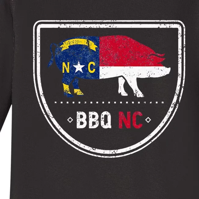 North Carolina State Flag Bbq Nc Baby Long Sleeve Bodysuit