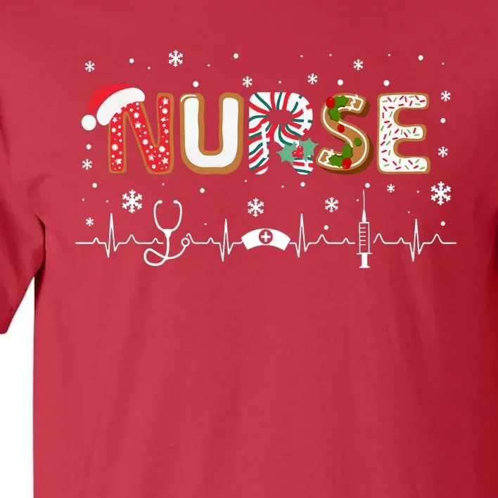 Nurse Christmas Stethoscope Xmas Holiday Season Tall T-Shirt