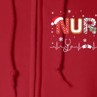 Nurse Christmas Stethoscope Xmas Holiday Season Full Zip Hoodie