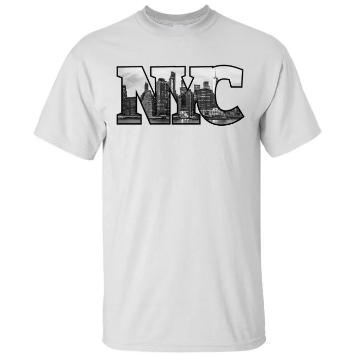 Nyc City Skyline Of Downtown New York City New York Tall T-Shirt