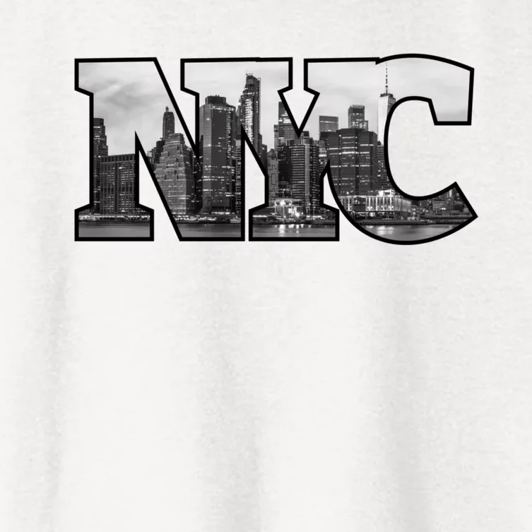 Nyc City Skyline Of Downtown New York City New York Women's Crop Top Tee