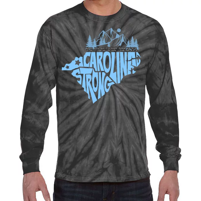 North Carolina Stronger Together Tie-Dye Long Sleeve Shirt