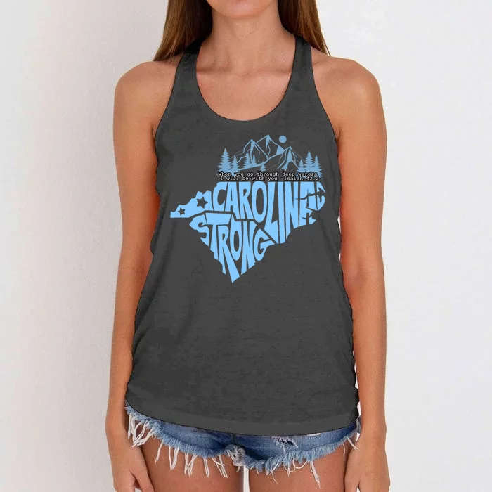 North Carolina Stronger Together Women's Knotted Racerback Tank