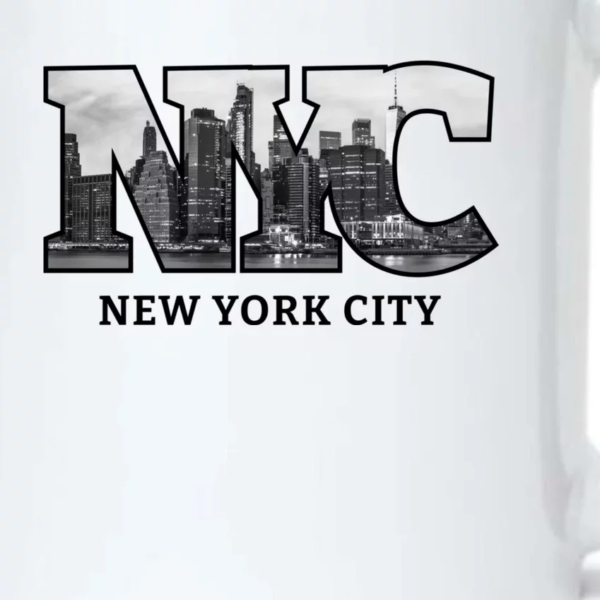 Nyc City Skyline Of Downtown New York City New York Black Color Changing Mug