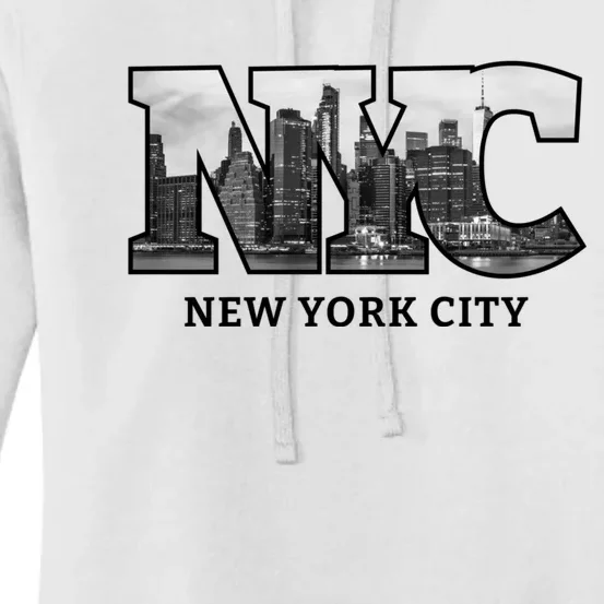 Nyc City Skyline Of Downtown New York City New York Women's Pullover Hoodie