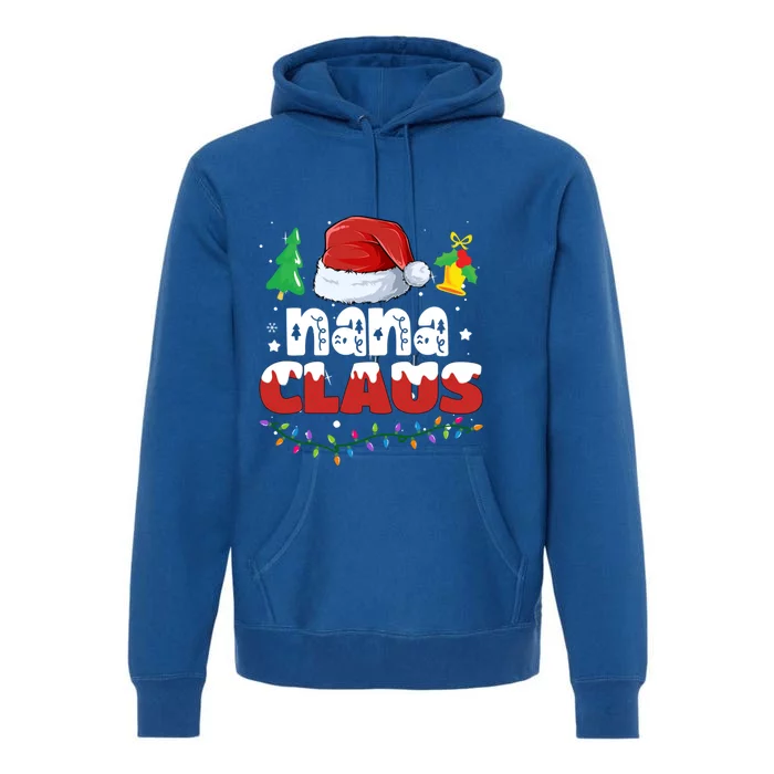 Nana Claus Santa Hat Christmas Family Matching Group Funny Gift Premium Hoodie