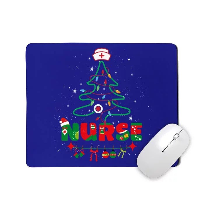 Nurse Christmas Stethoscope Tree Nurses Xmas Pajamas Meaningful Gift Mousepad