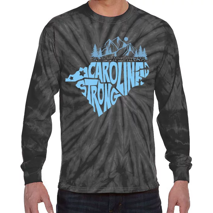 North Carolina Stronger Together Gift Tie-Dye Long Sleeve Shirt