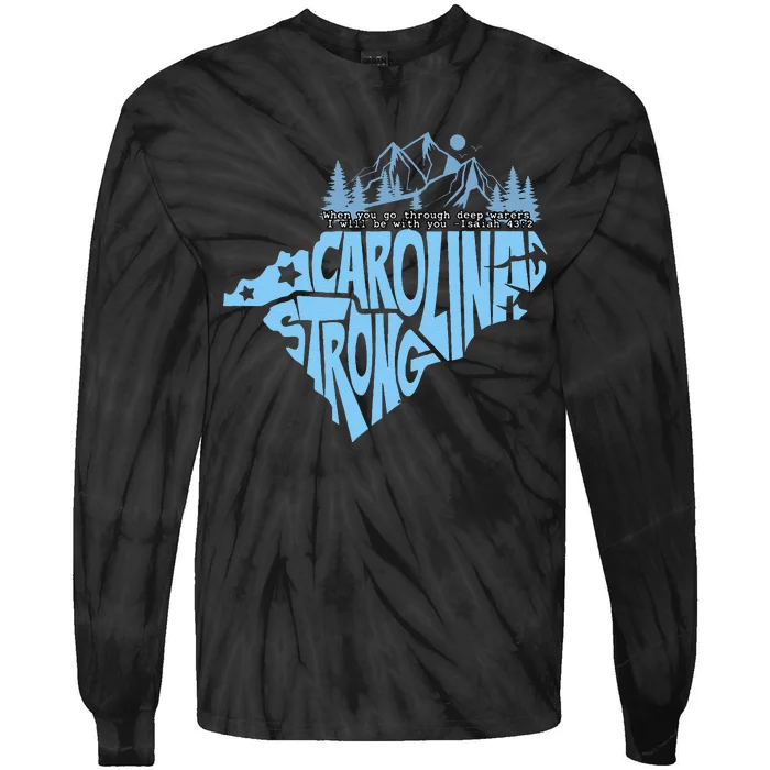 North Carolina Stronger Together Gift Tie-Dye Long Sleeve Shirt