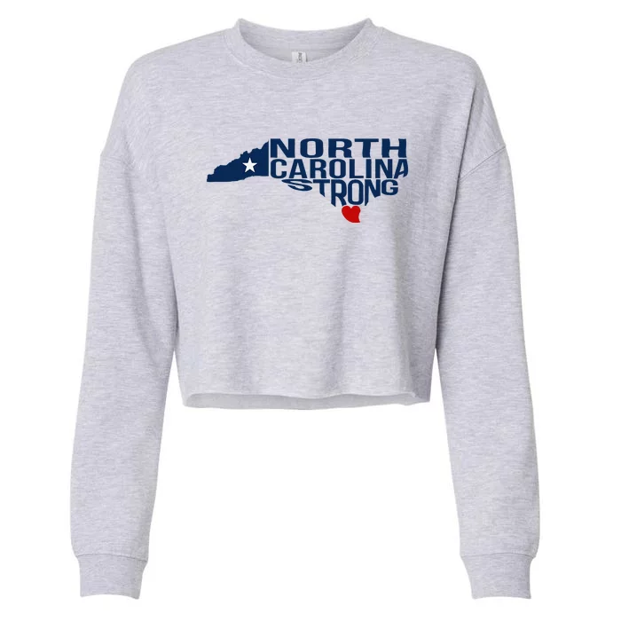 North Carolina Strong With Nc State And Love North Carolina Cropped Pullover Crew