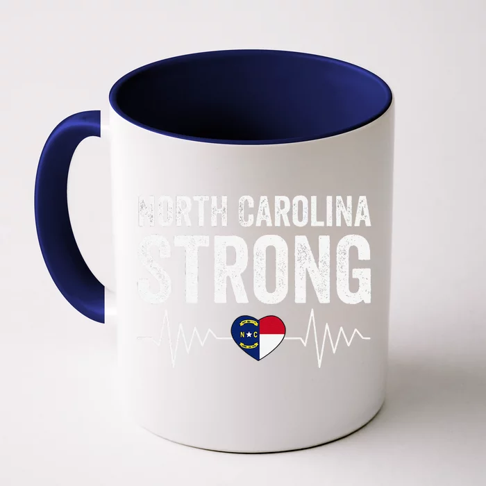 North Carolina Strong With Nc State And Love North Carolina Front & Back Coffee Mug