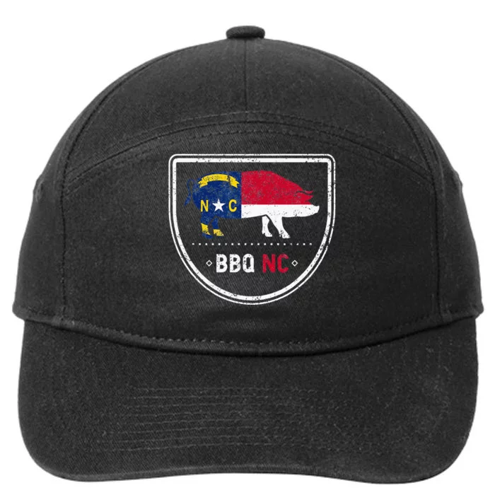 North Carolina State Flag BBQ NC 7-Panel Snapback Hat