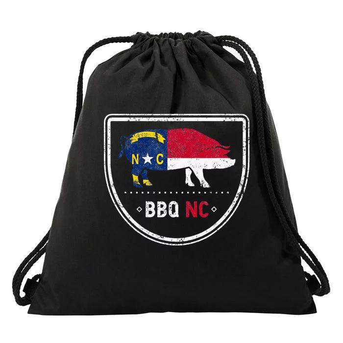 North Carolina State Flag BBQ NC Drawstring Bag