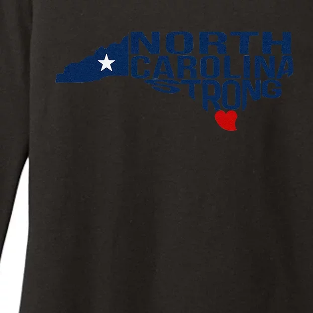 North Carolina Strong With Nc State And Love North Carolina Womens CVC Long Sleeve Shirt