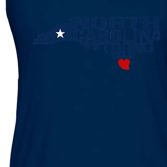 North Carolina Strong With Nc State And Love North Carolina Ladies Essential Flowy Tank