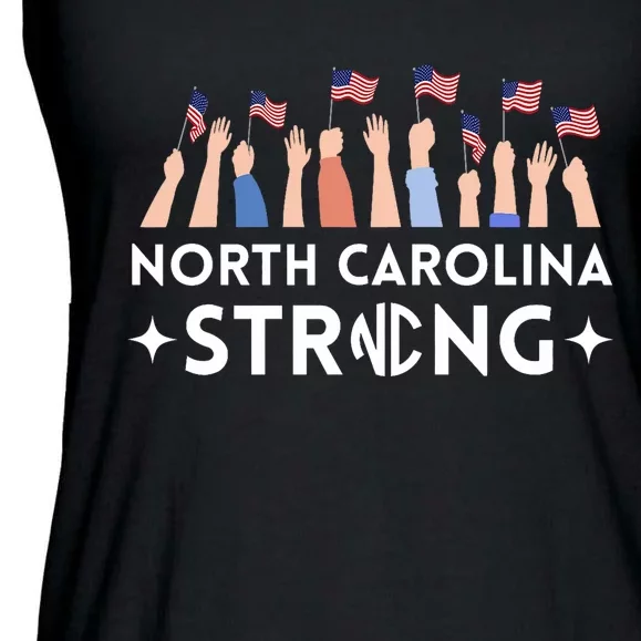 North Carolina Strong Support Nc Flag Ladies Essential Flowy Tank