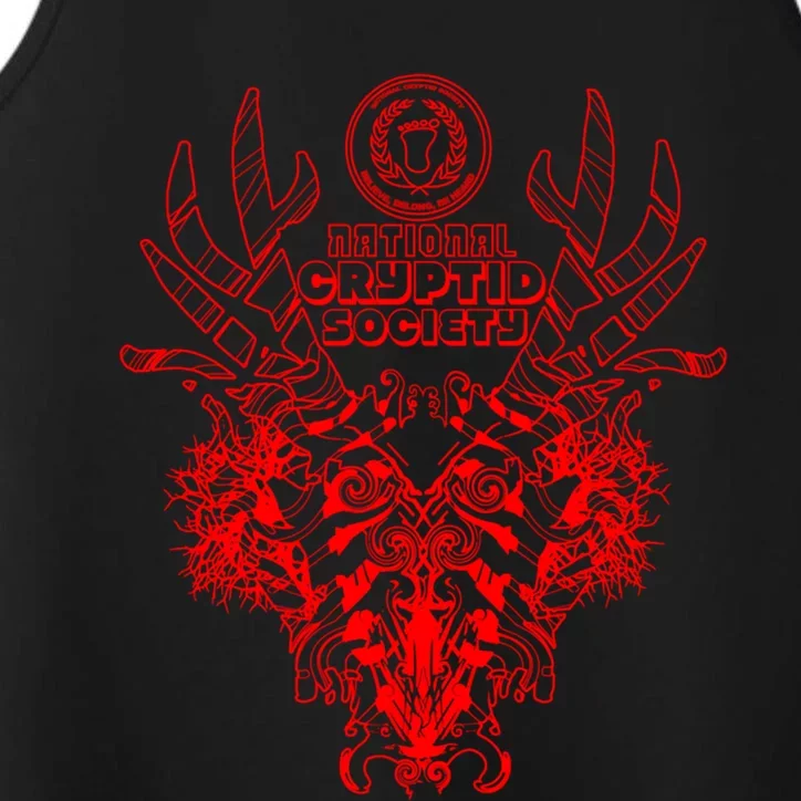 National Cryptid Society Wendigo Mask (Red) Monster Gift Performance Tank