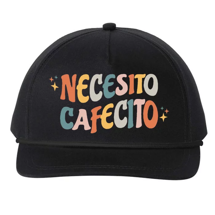 Necesito Cafecito Spanish Coffee Snapback Five-Panel Rope Hat