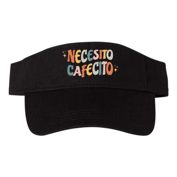 Necesito Cafecito Spanish Coffee Valucap Bio-Washed Visor