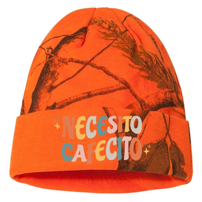 Necesito Cafecito Spanish Coffee Kati - 12in Camo Beanie