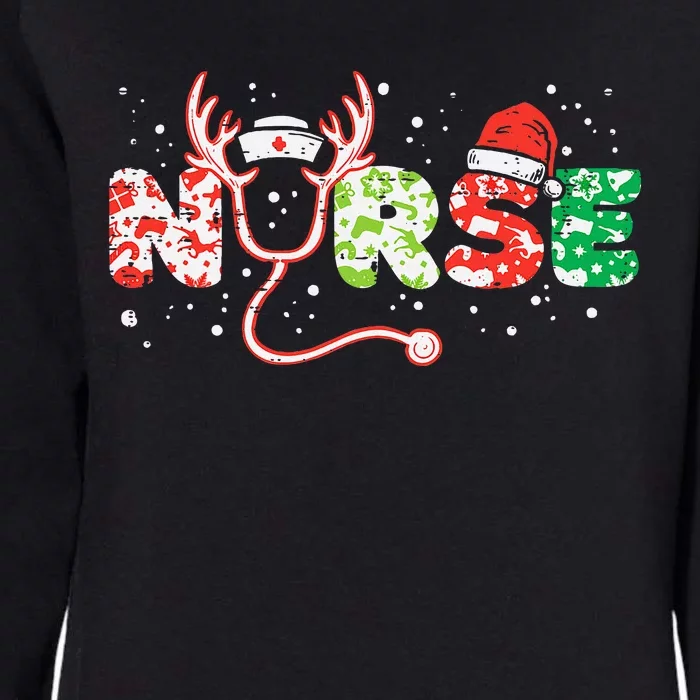 Nurse Christmas Stethoscope Nurses Xmas Womens California Wash Sweatshirt