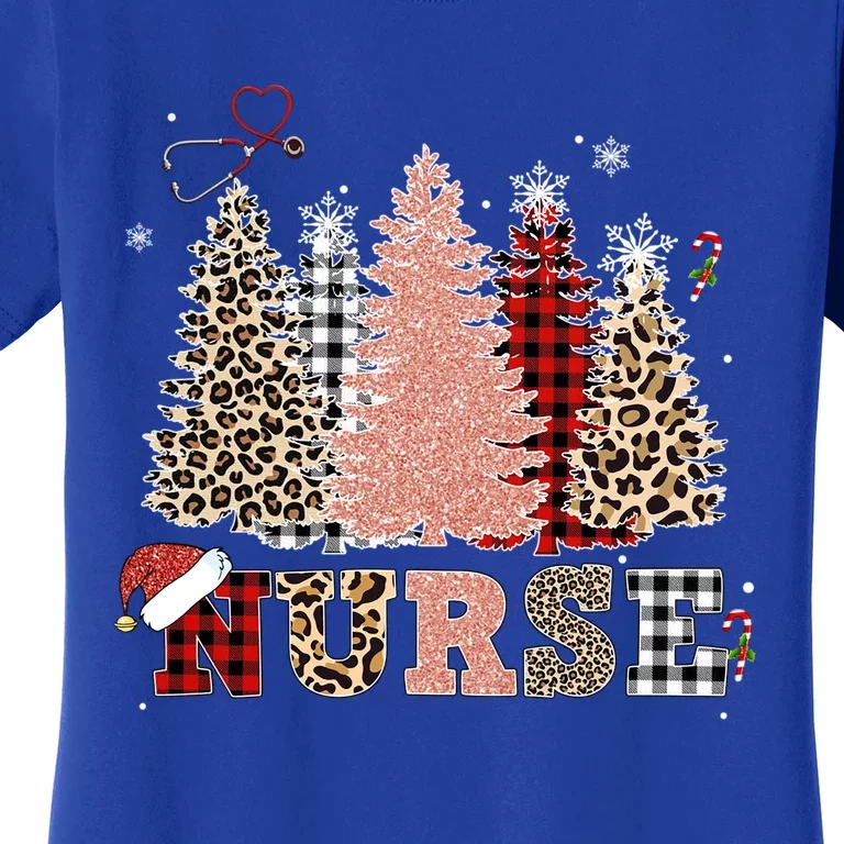 Nurse Christmas Stethoscope Nurses Xmas Scrub Top Great Gift Women's T-Shirt