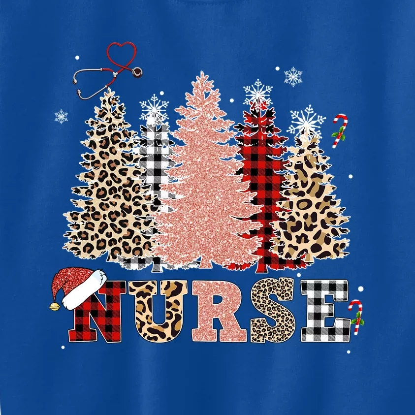 Nurse Christmas Stethoscope Nurses Xmas Scrub Top Great Gift Kids Sweatshirt