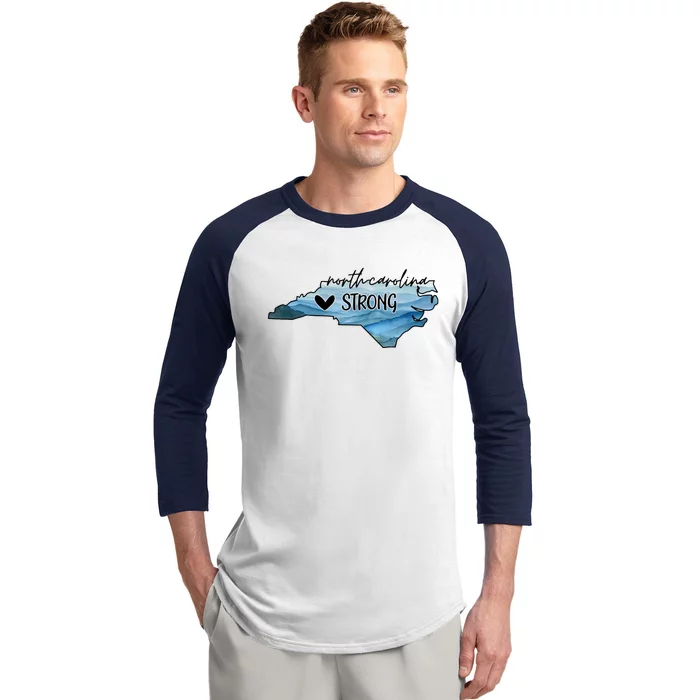 North Carolina Strong With Nc State And Love North Carolina Baseball Sleeve Shirt