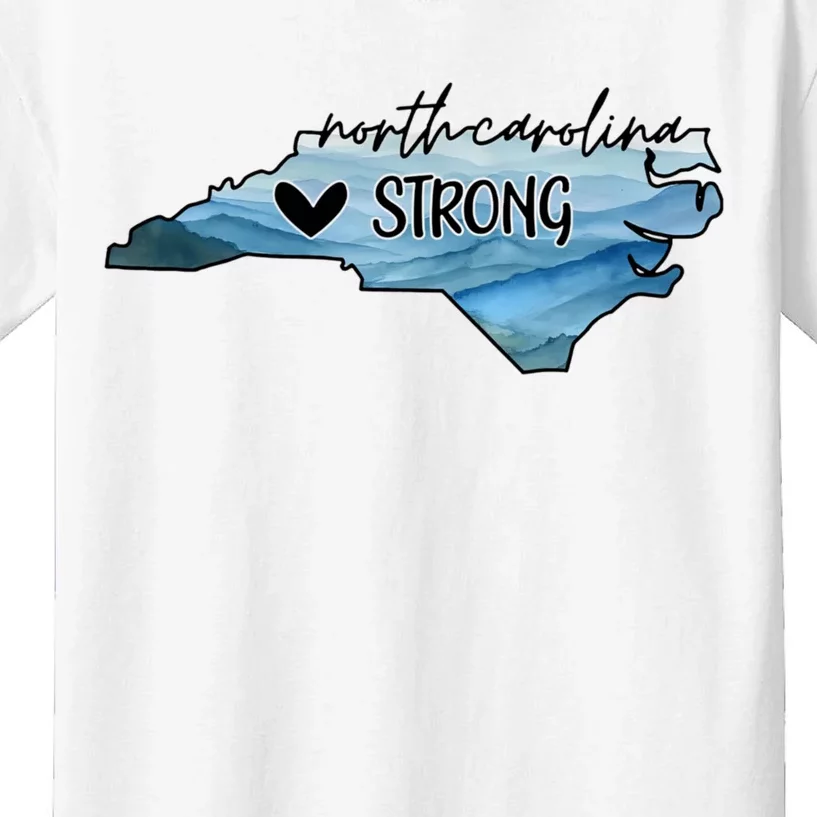 North Carolina Strong With Nc State And Love North Carolina Kids T-Shirt