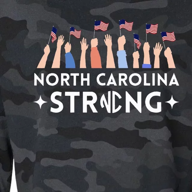 North Carolina Strong Support Nc Flag Cropped Pullover Crew