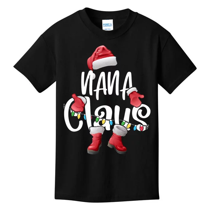 Nana Claus Shirt Santa Hat Matching Christmas Family Group Kids T-Shirt