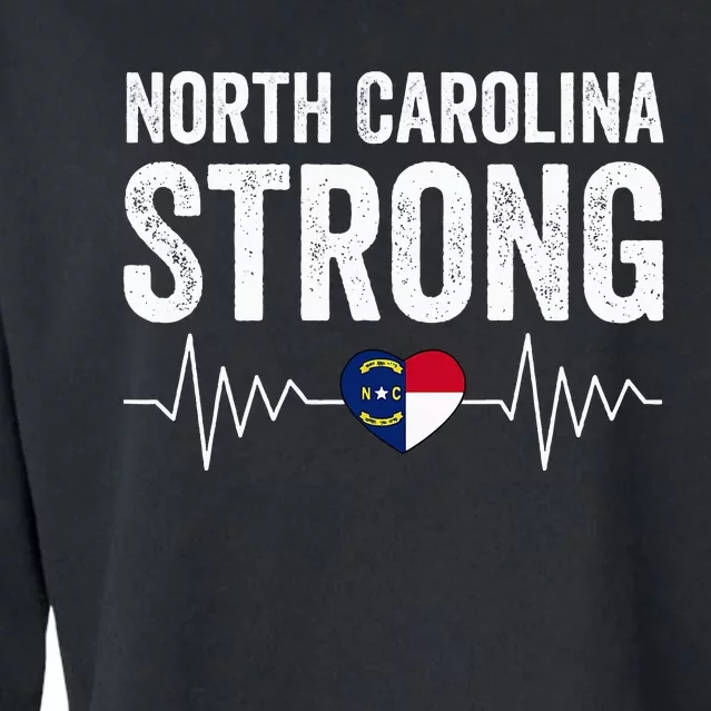 North Carolina Strong With Nc State And Love North Carolina Cropped Pullover Crew