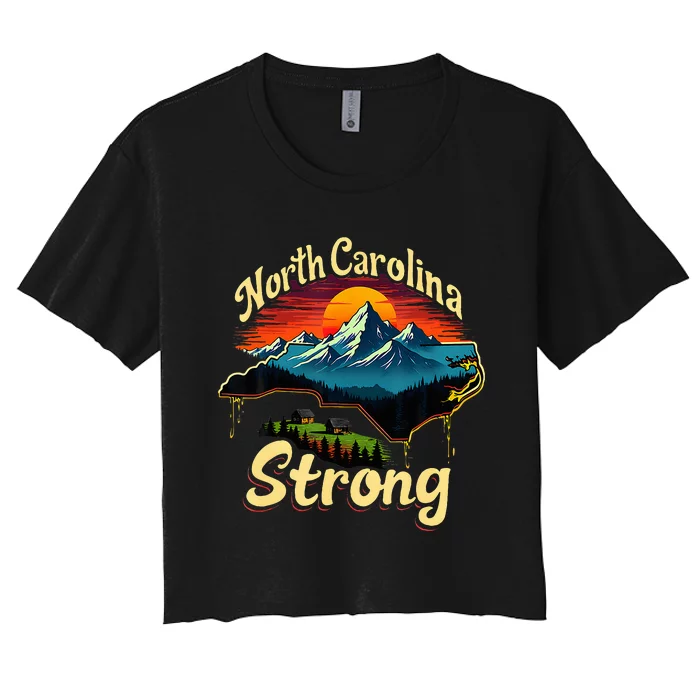 North Carolina Strong Strong Nc State Support For Carolina Women's Crop Top Tee