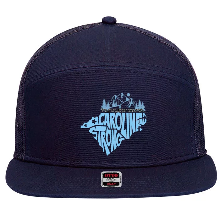 North Carolina Stronger Together 7 Panel Mesh Trucker Snapback Hat