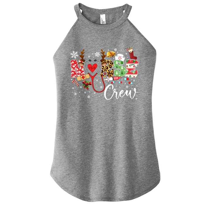 Nurse Crew Stethoscope Christmas Tree Ornats Decor Gift Women’s Perfect Tri Rocker Tank