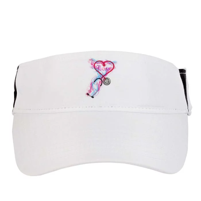 Nurse Colorful Stethoscope Heart Nurse Life Adult Drive Performance Visor