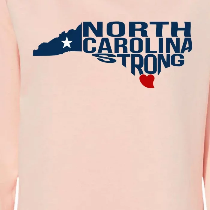 North Carolina Strong With Nc State And Love North Carolina Womens California Wash Sweatshirt