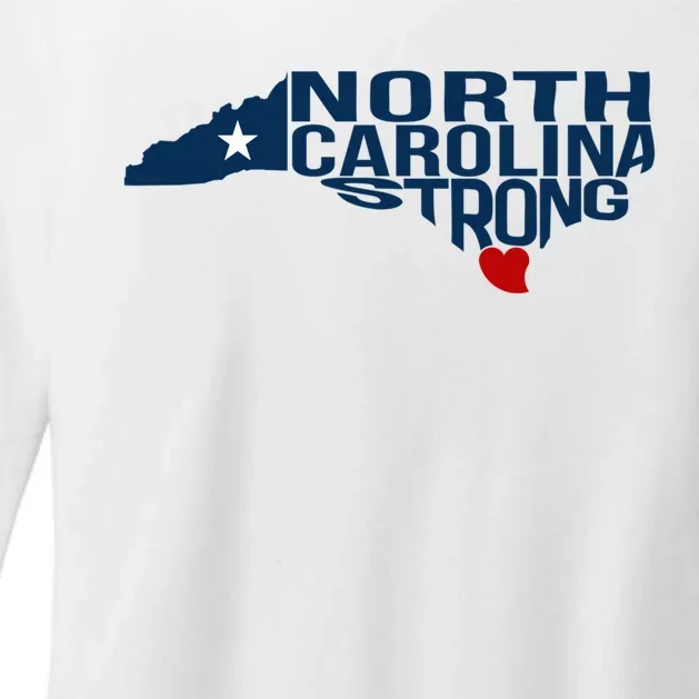 North Carolina Strong With Nc State And Love North Carolina Womens CVC Long Sleeve Shirt