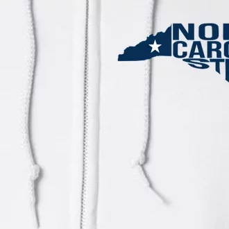 North Carolina Strong With Nc State And Love North Carolina Full Zip Hoodie