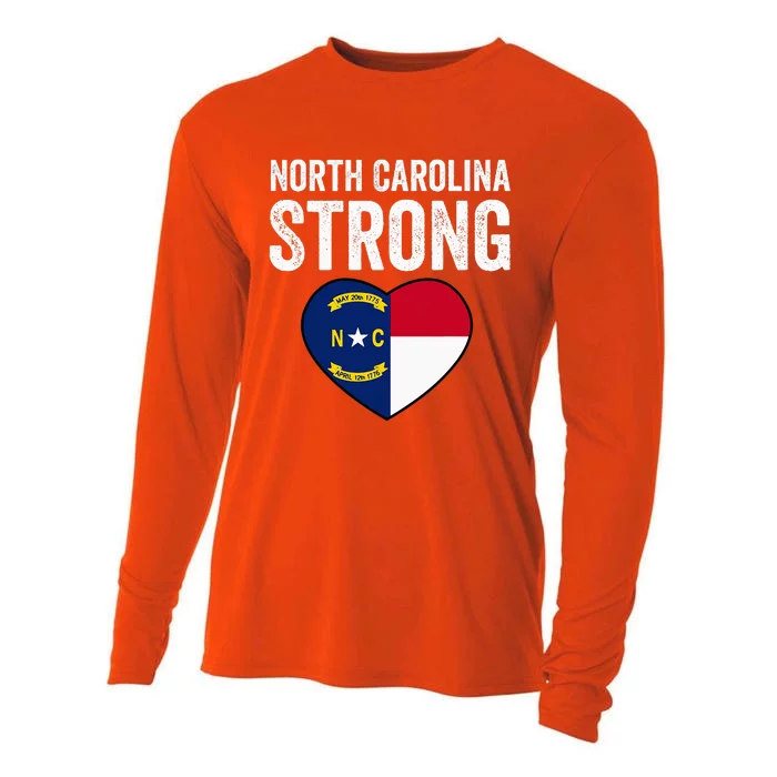 North Carolina Strong With Nc State And Love Cooling Performance Long Sleeve Crew