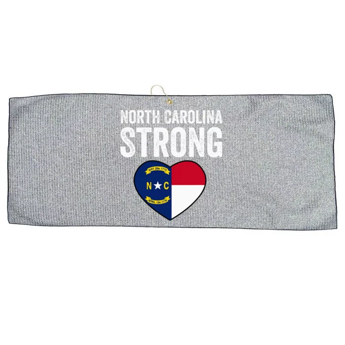 North Carolina Strong With Nc State And Love Large Microfiber Waffle Golf Towel