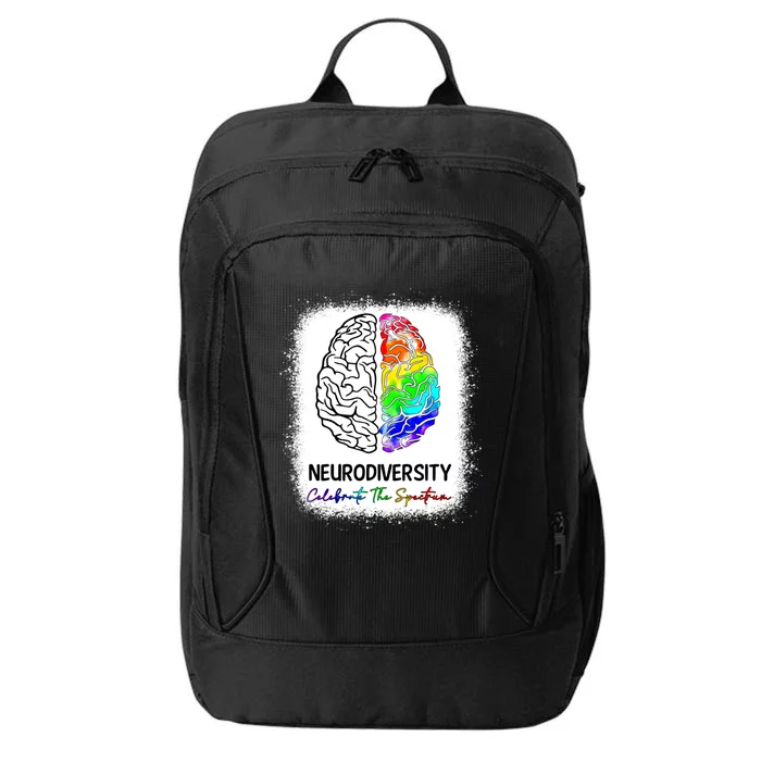 Neurodiversity Clebrate Spectrum Autism Awareness Acceptance Funny Gift City Backpack