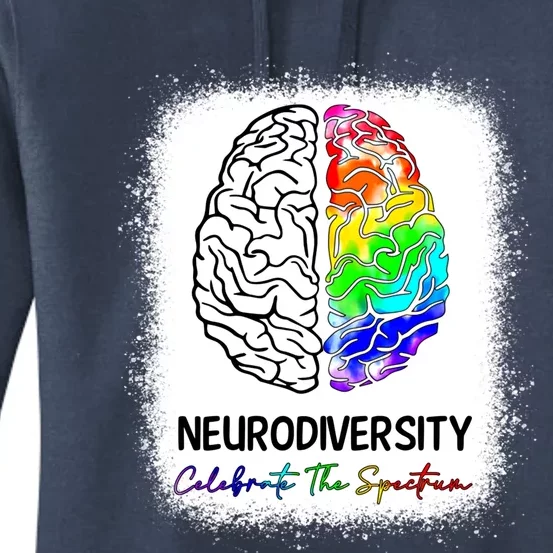 Neurodiversity Clebrate Spectrum Autism Awareness Acceptance Funny Gift Women's Pullover Hoodie