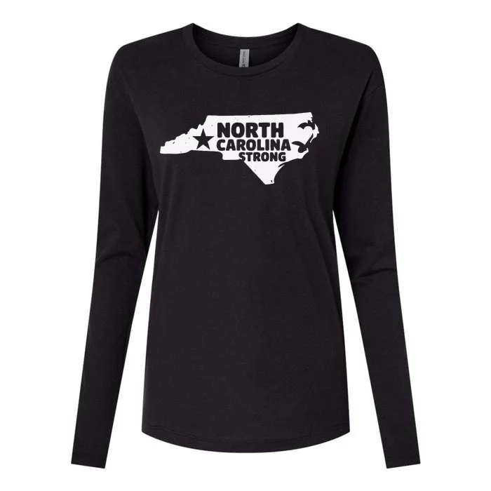 North Carolina State Strong Nc Love Womens Cotton Relaxed Long Sleeve T-Shirt