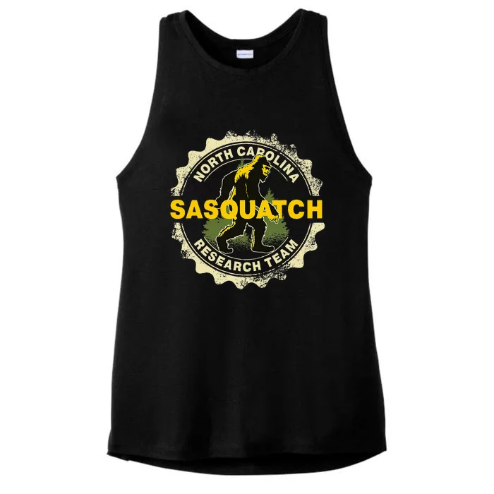 North Carolina Sasquatch Research Team Bigfoot Believer Fan Ladies Tri-Blend Wicking Tank