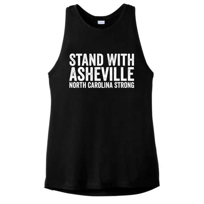 North Carolina Strong Asheville Nc Stand With Asheville 2024 Ladies Tri-Blend Wicking Tank