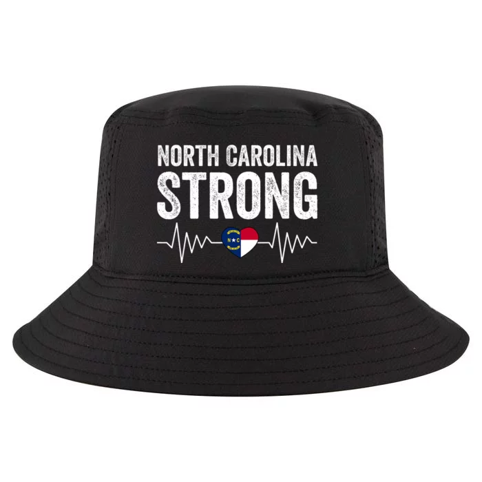 North Carolina Strong With Nc State And Love North Carolina Cool Comfort Performance Bucket Hat