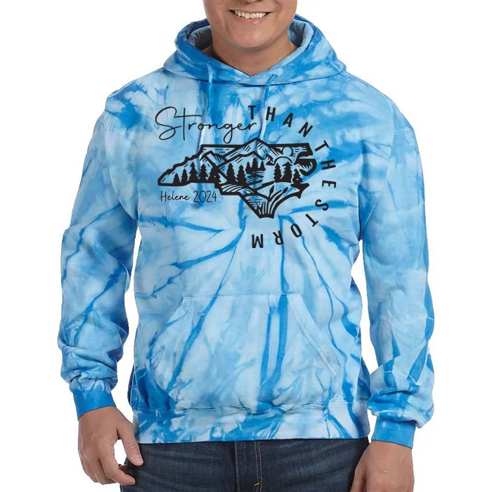 North Carolina Strong Hurricane Helene Flooding Fundraiser Tie Dye Hoodie